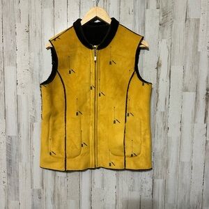 Montanaco reversible faux suede and faux‎ fur vest